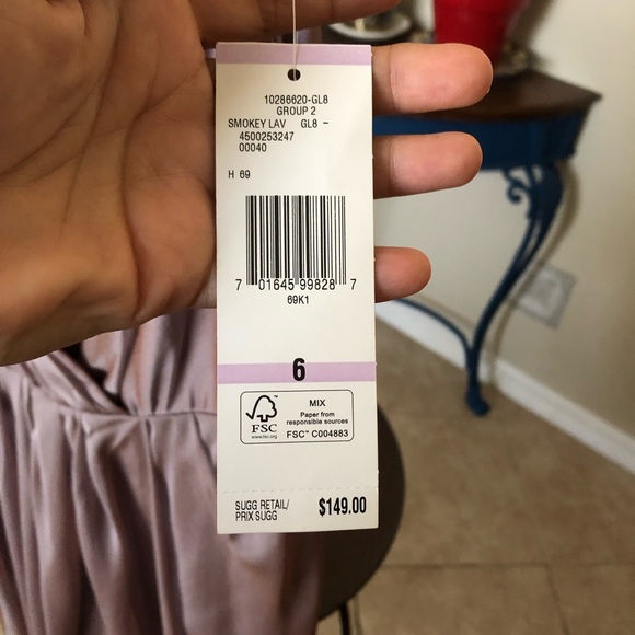 NWT Jones New York Smokey Lavender Dress - 6 - Wedding - Prom - Formal - Picture 6 of 10